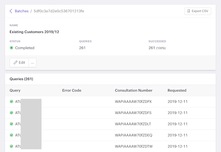 Vatstack’s batch process for VAT number checks